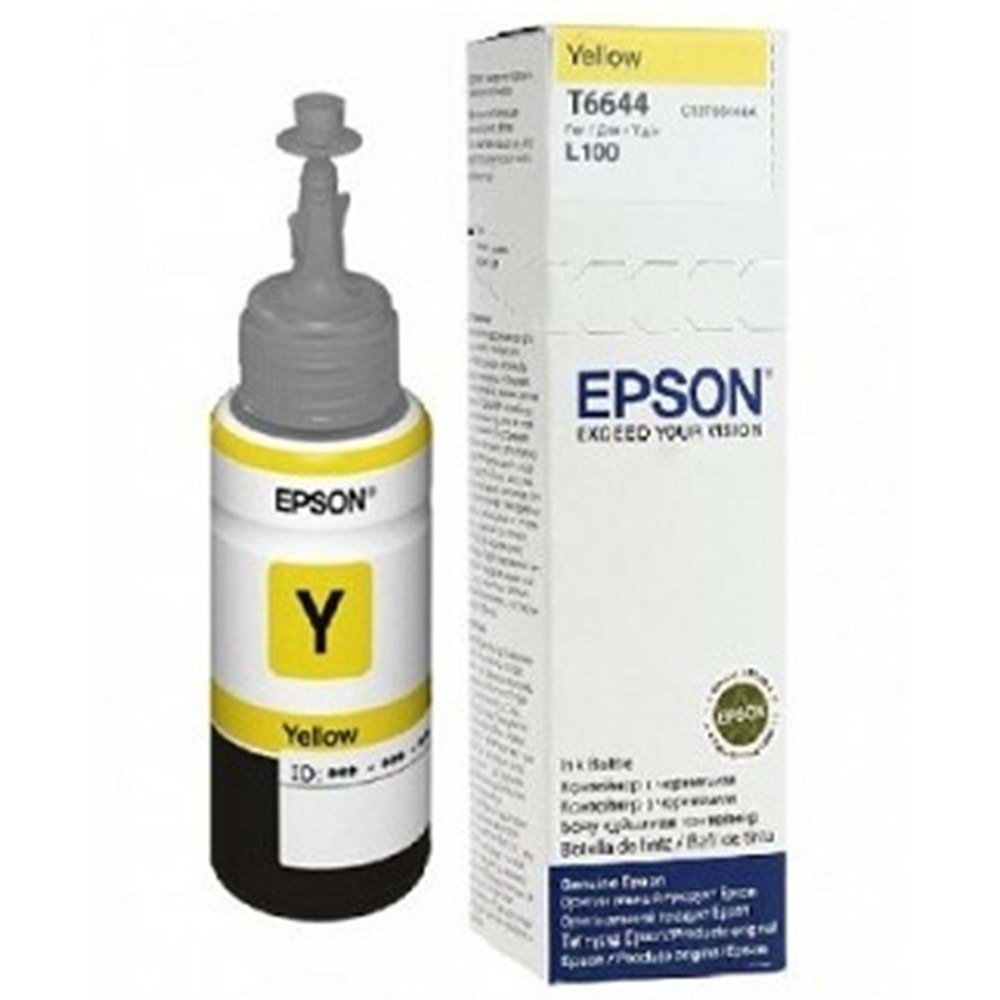 Epson T6644 Sarı Mürekkep Kartuşu L100/L200/L300 (C13T66444A)