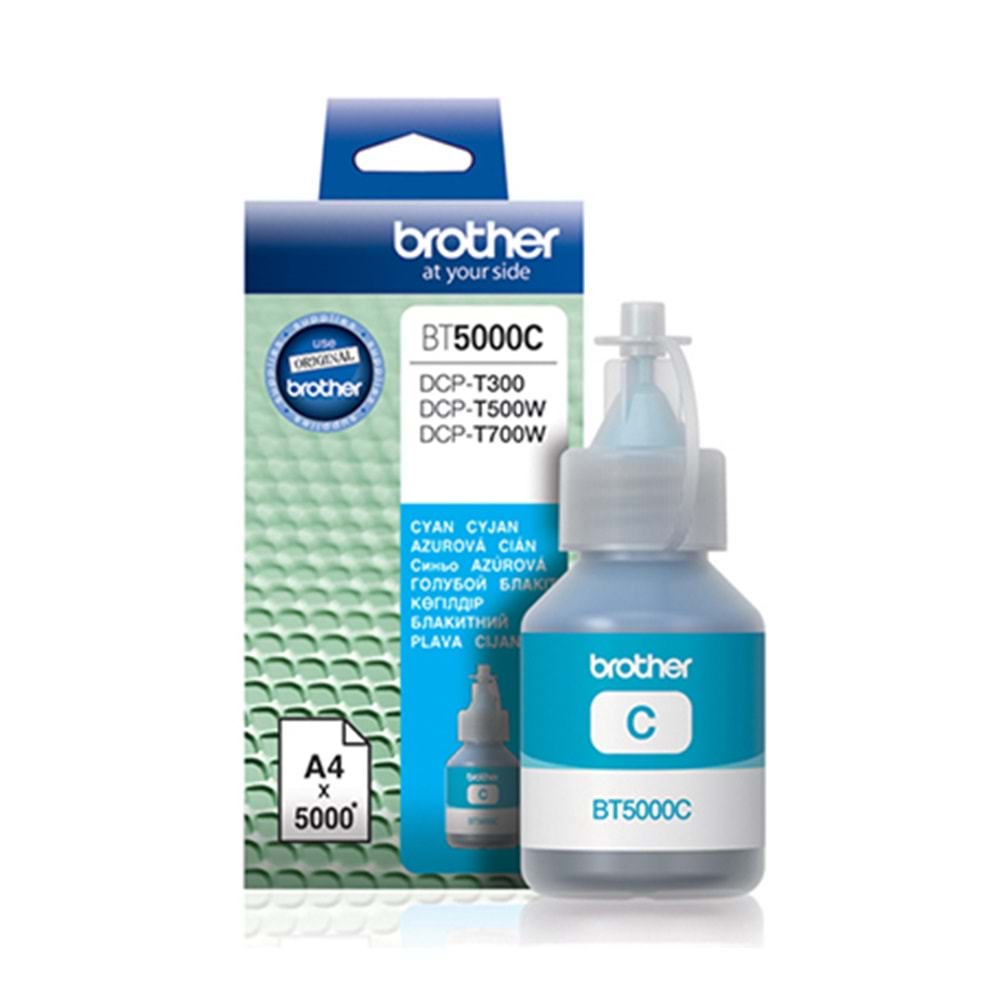 Brother Kartuş BT5000C Mavi Mürkkep 5000 Say. (DCP-T300,DCP-T500W,DCP-T800W)