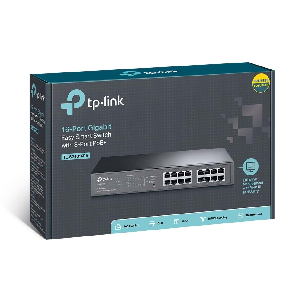 Tp-Link TL-SG1016PE 16-Port Gigabit Easy Smart Switch with 8-Port PoE+ (150W)