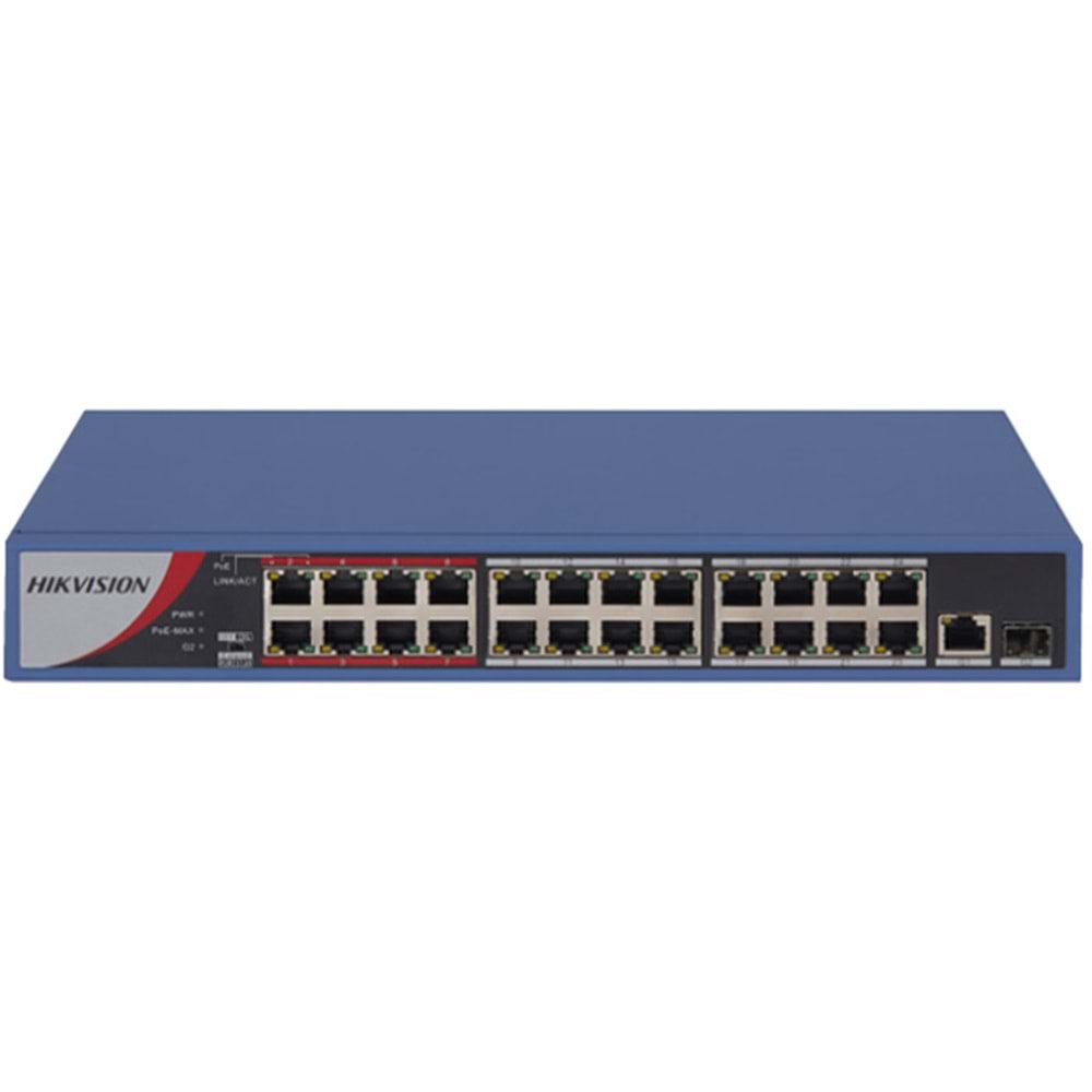 Hikvision DS-3E0326P-E/M(B) 24 Port PoE (250W) 10/100Mpps + 1xGB,1xSFP Uplink