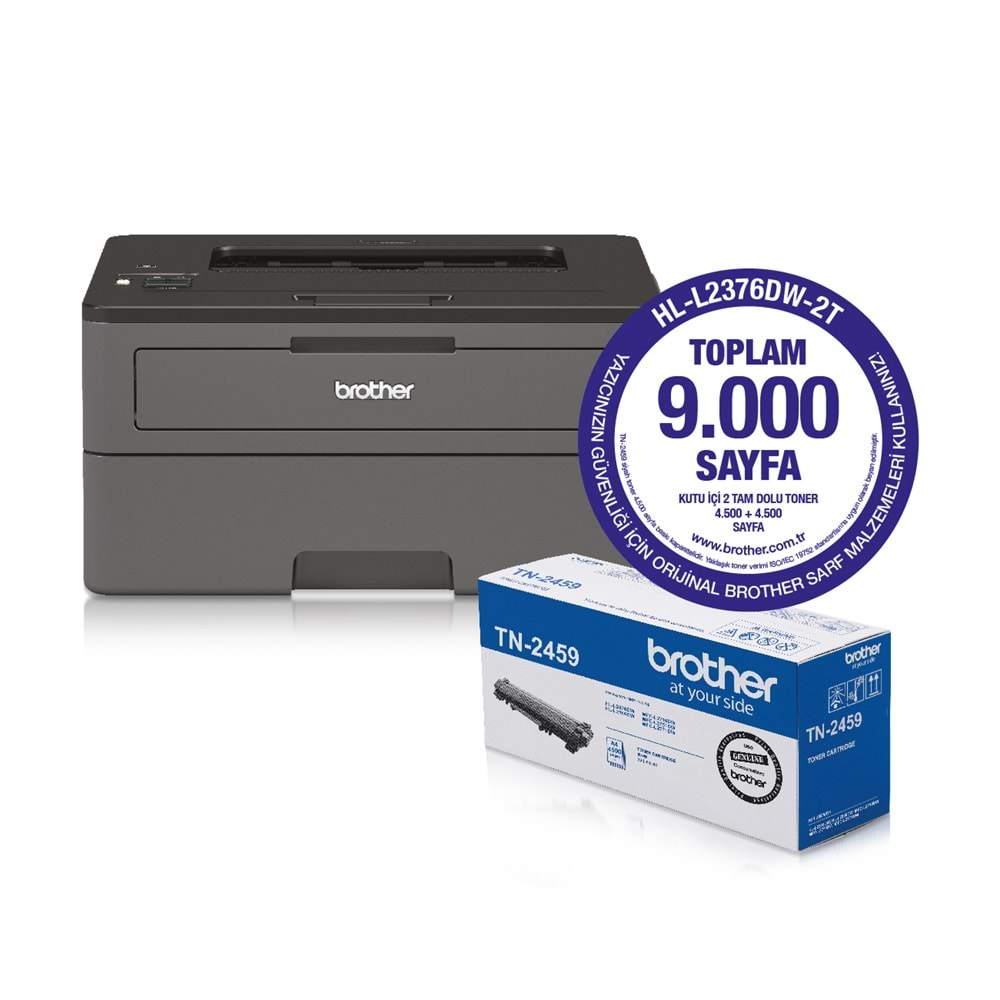 Brother HL-L2376DW-2T Mono Lazer Yazıcı (Wi-fi)(A4)