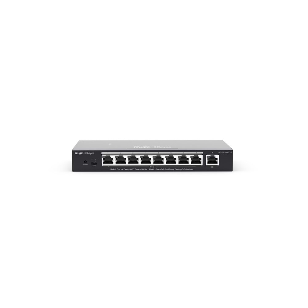 Ruijie Reyee RG-ES209GC-P 8-Port+1Port Gigabit Uplink Cloud Yön. Poe Switch 120W