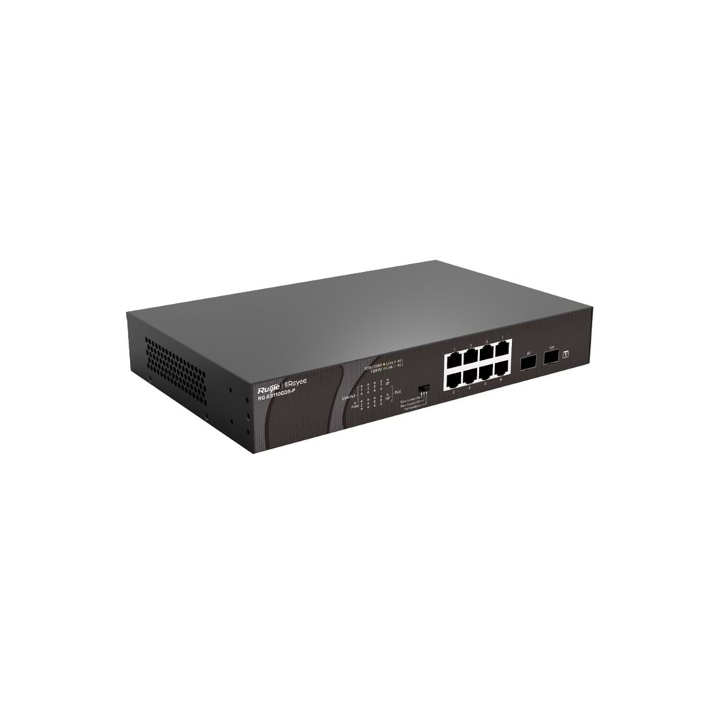 Ruijie Reyee RG-ES110GDS-P 8-Port 10/100/1000 Mbps Desk. Switch 2 x SFP(120W)