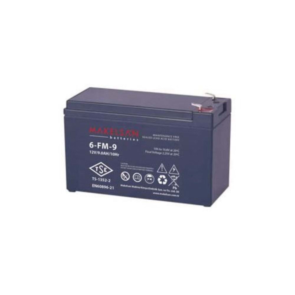 Makelsan 12V 9Ah TSE UPS VLRA Battery Akü