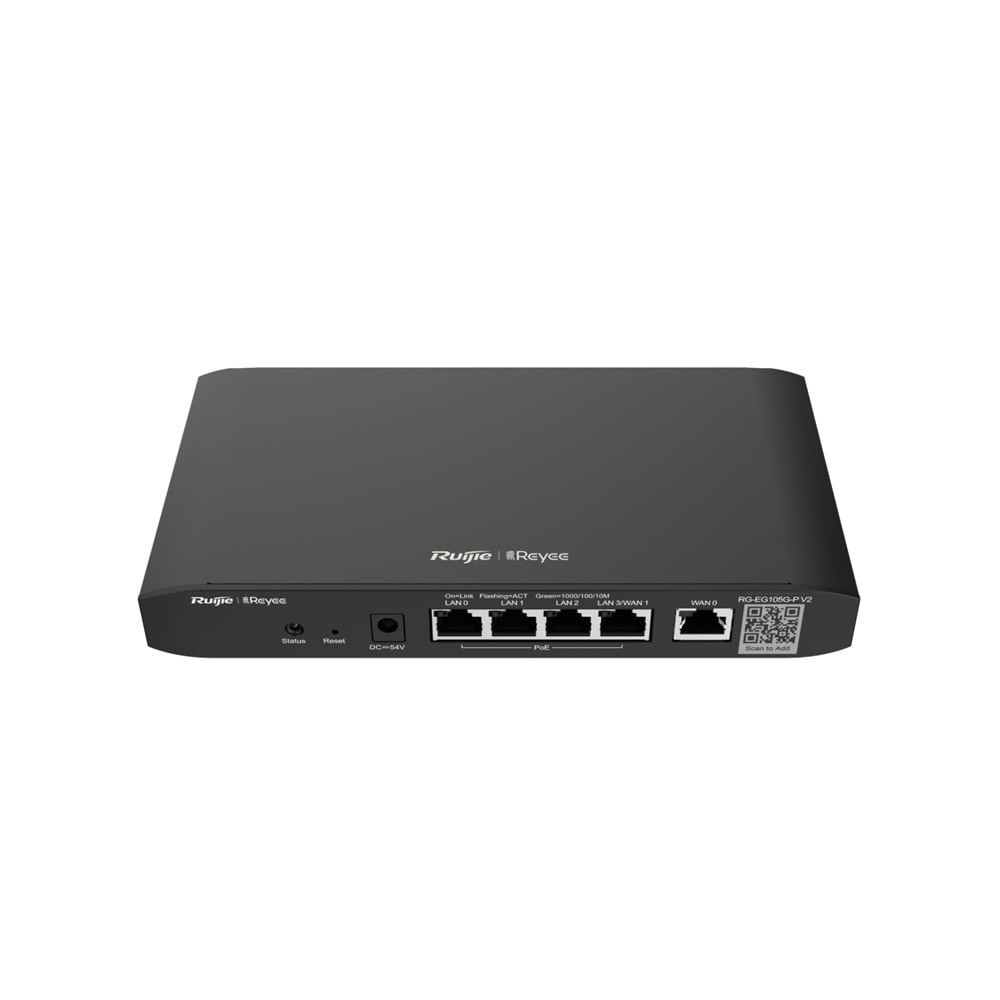 Ruijie Reyee RG-EG105G-P V3 5-Port Gigabit Cloud 54W Poe Router (Yönetilebilir)