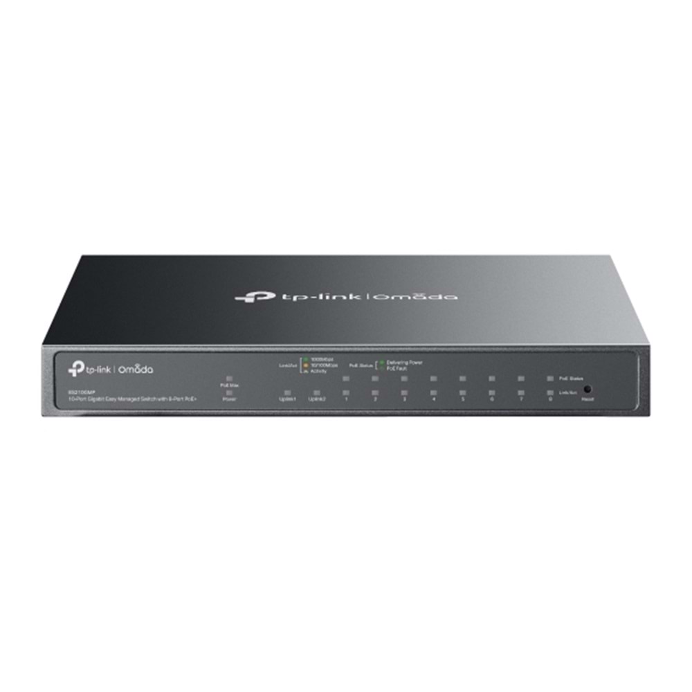 Omada ES210GMP 10-Port Easy Manag Switch 8-Port PoE+ (123W)