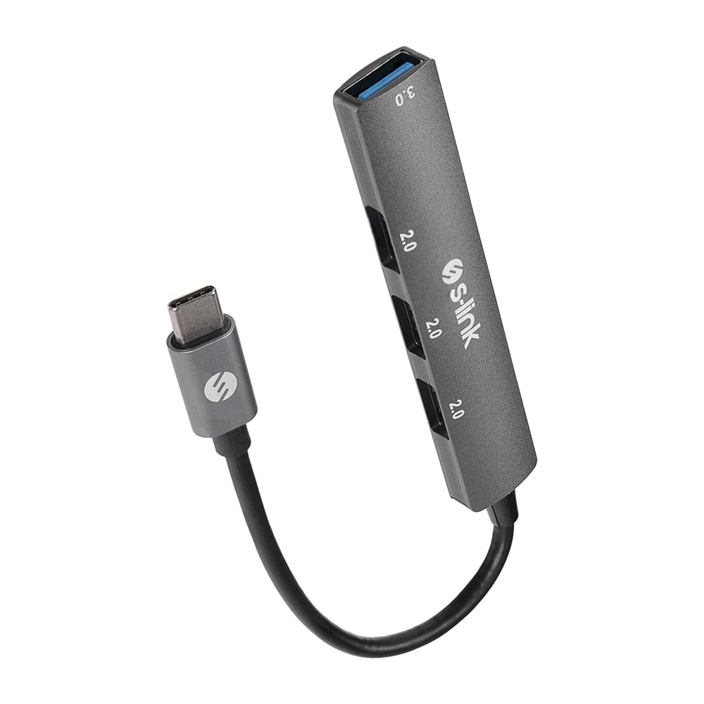 S-link SW-U324 3xUSB2.0, 1xUSB3.0 Type-C Metal USB Hub