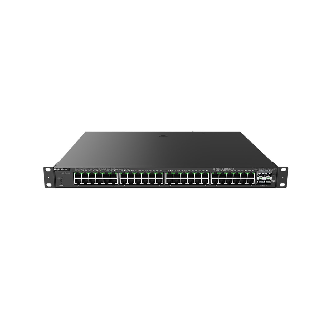 Ruijie Reyee RG-NBS3100-48GT4SFP-P 48Port 10/100/1000Mbps Yön. Gig PoE Sw (370W)