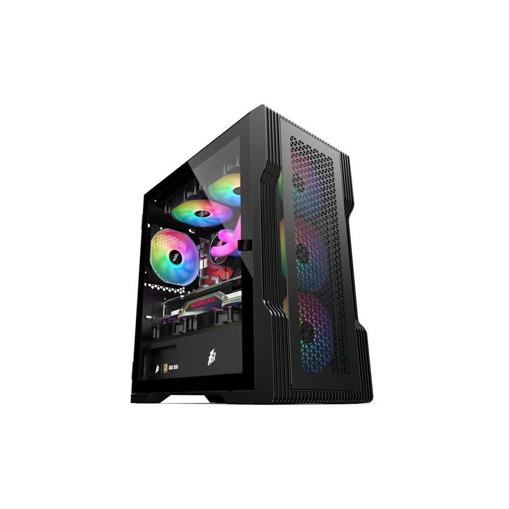 1ST Player TRILOBITE T3 600W 80+ ARGB MESH USB3.0 M-ATX Siyah Kasa