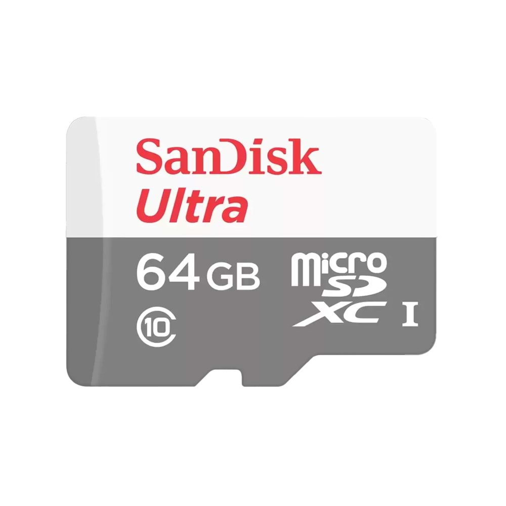 Sandisk 64GB Ultra MicroSDXC 100MB/s Class 10 Hafıza Kartı (SDSQUNR-064G-GN3MN)
