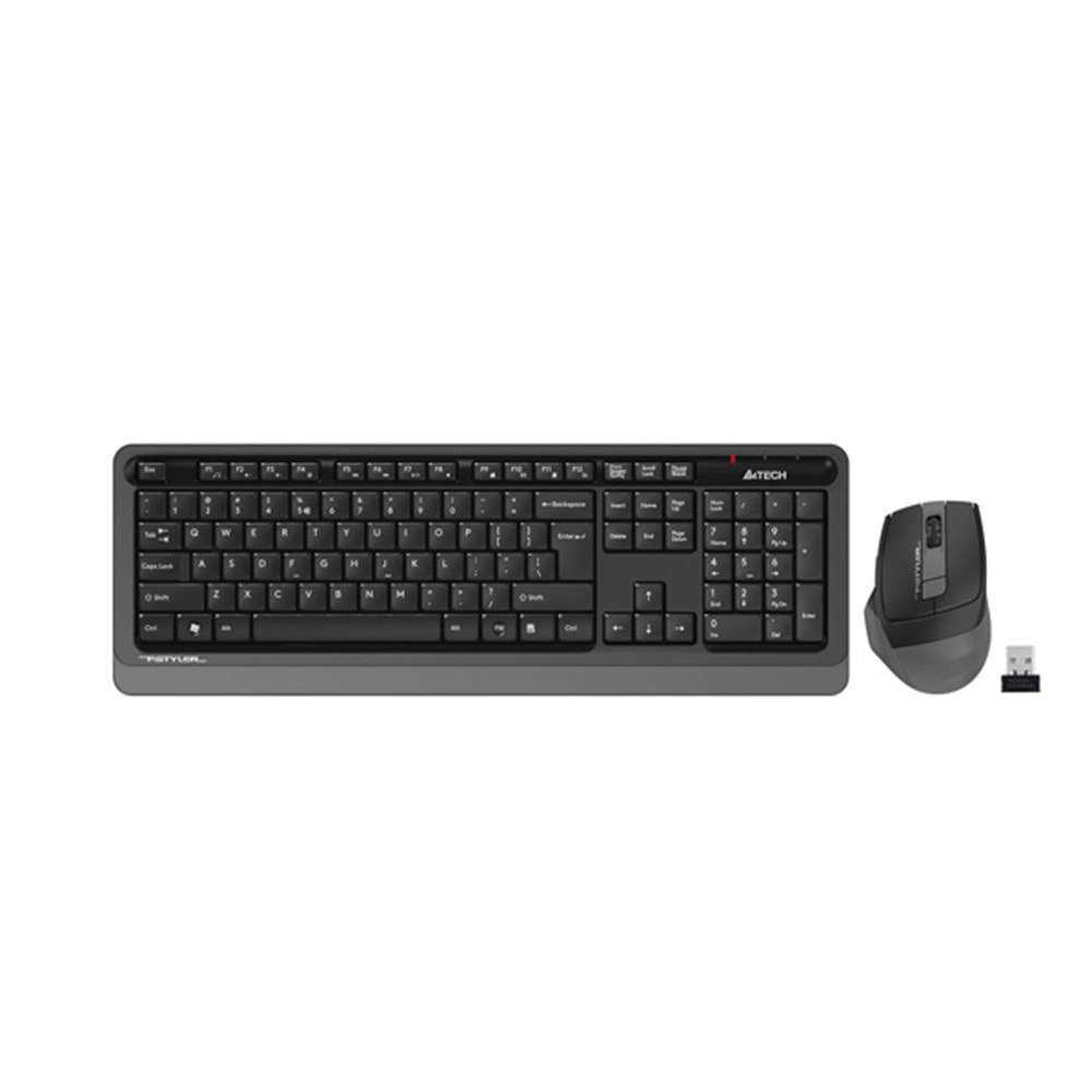 A4 Tech FG1035 2.4G FN-Multimedya Q Klavye+Optik Mouse 2000D Kablosuz Gri