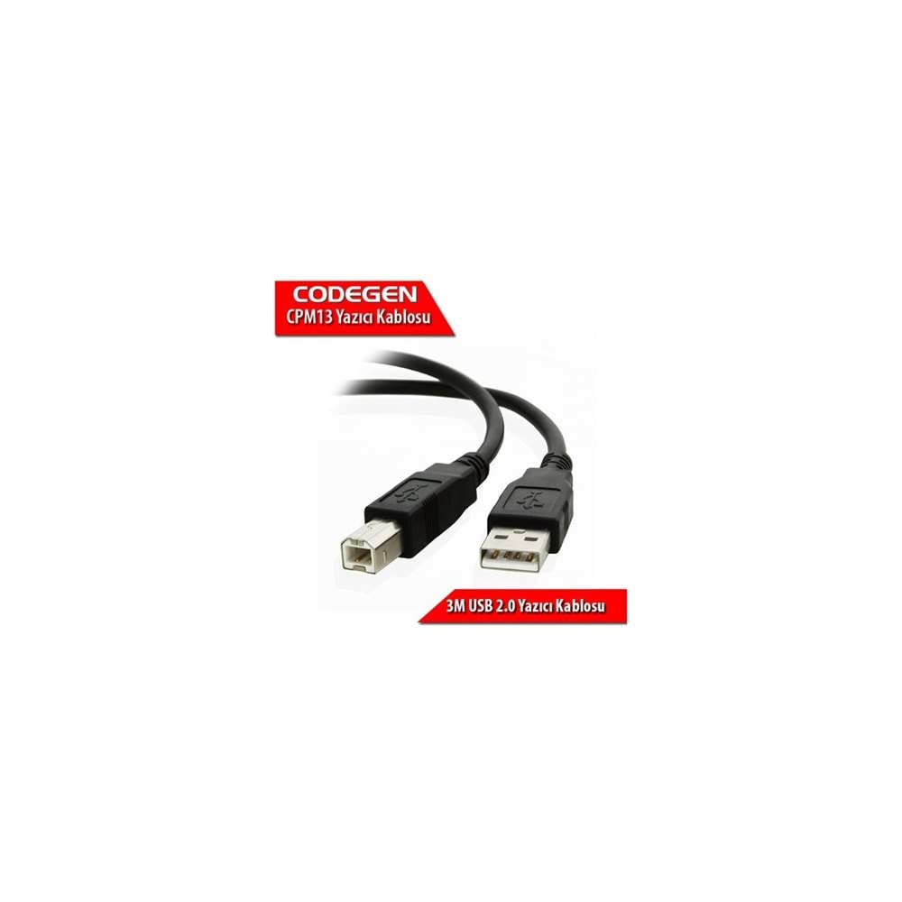 Codegen CPM13 USB 2.0 Yazıcı Kablosu 3m)