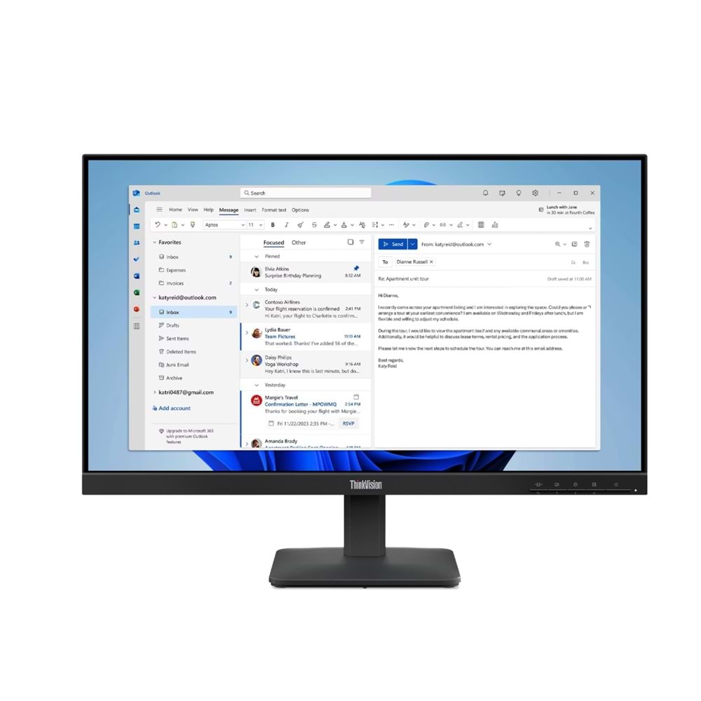 Lenovo 23.8 S24-4E 64B5KAT1TK FullHD 4ms 100Hz Hdmi/Vga WLED Monitör (3Y Garanti