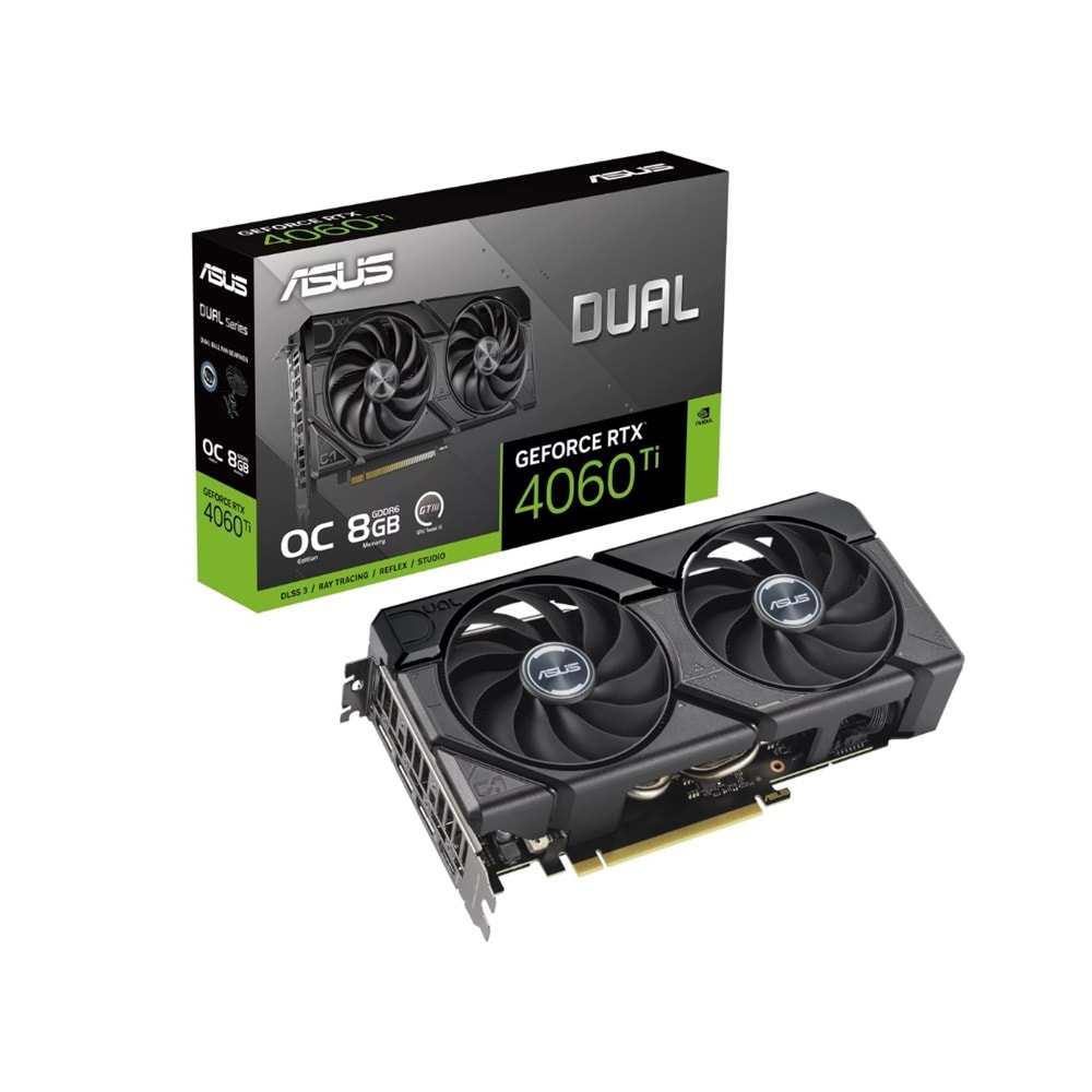 Asus DUAL-RTX4060-O8G-EVO 8GB 128Bit GDDR6 DP/HDMI PCI 4.0 Ekran Kartı