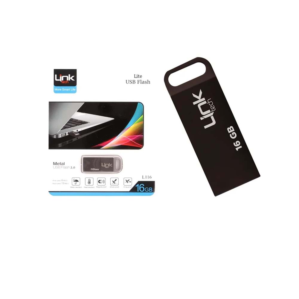LINK TECH L116 16GB METAL 2.0 USB FLASH BELLEK