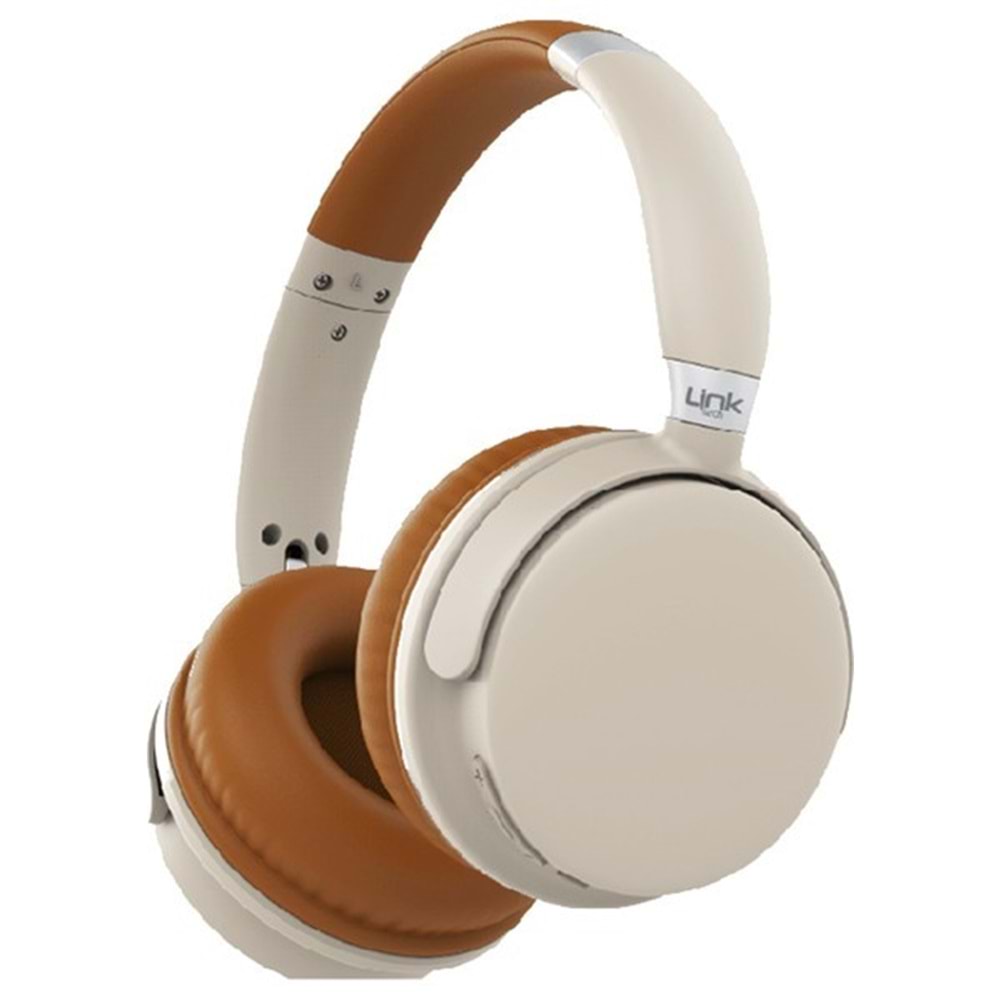LINK-TECH HP8 PREMIUM KAFA ÜSTÜ BLUETOOTH KULAKLIK KAHVERENGİ