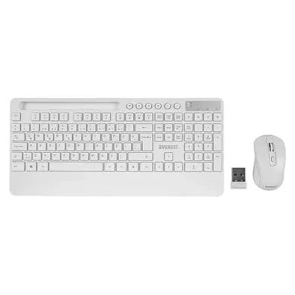 EVEREST KM-9676 BEYAZ M.MEDİA KABLOSUZ SET