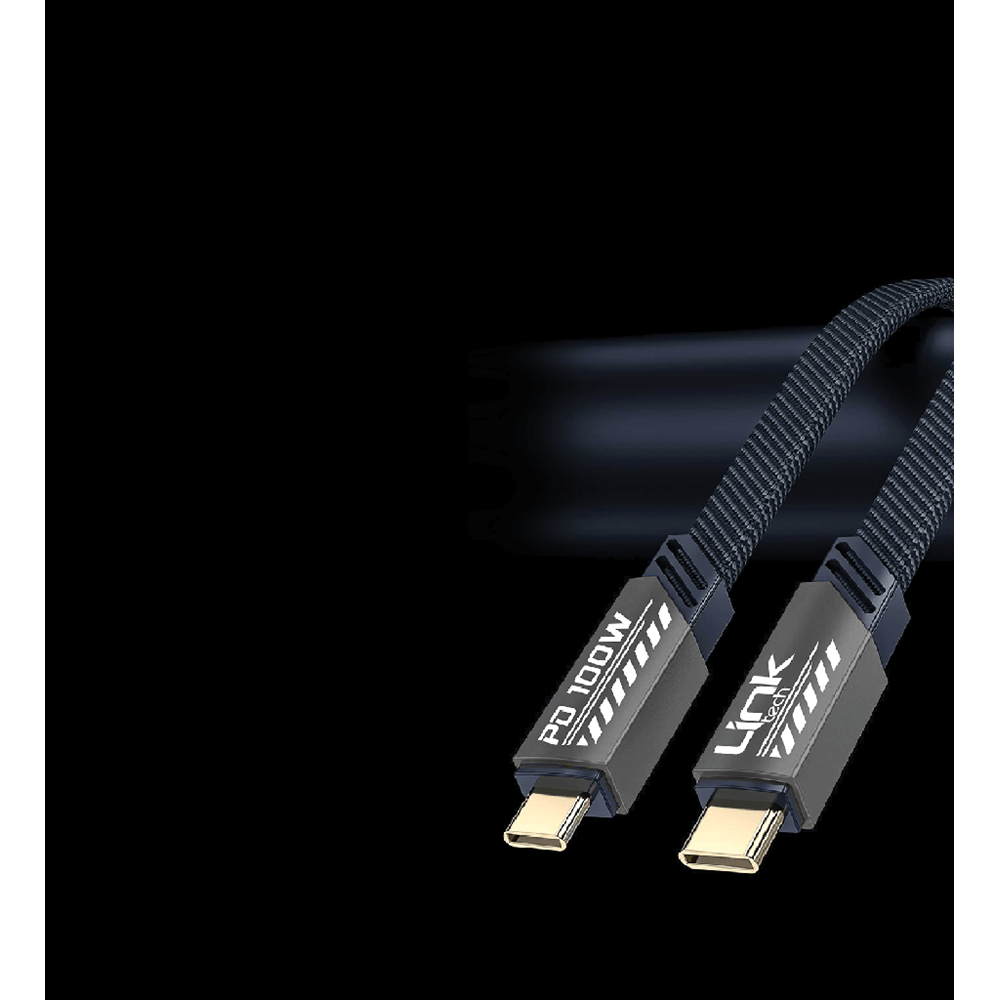 Linktech K472 Mecha Style Type-C to Type-C 100W 120cm Şarj Kablosu Sarı
