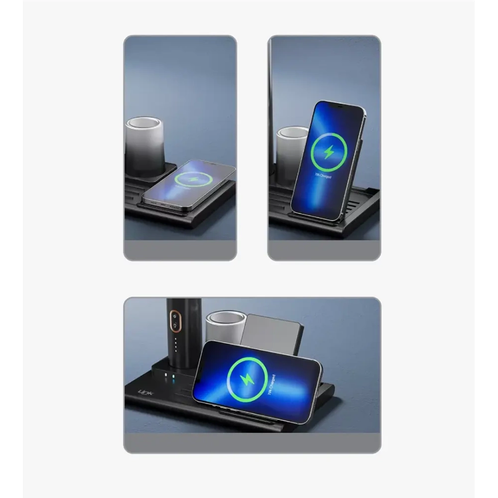 LINK-TECH W798 PREMIUM 3Ü 1 ARADA MASAÜSTÜ TELEFON TUTACAĞI & MAGSAFE WIRELESS ŞARJ ALETİ