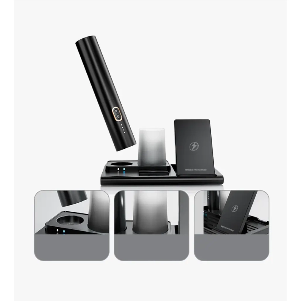 LINK-TECH W798 PREMIUM 3Ü 1 ARADA MASAÜSTÜ TELEFON TUTACAĞI & MAGSAFE WIRELESS ŞARJ ALETİ