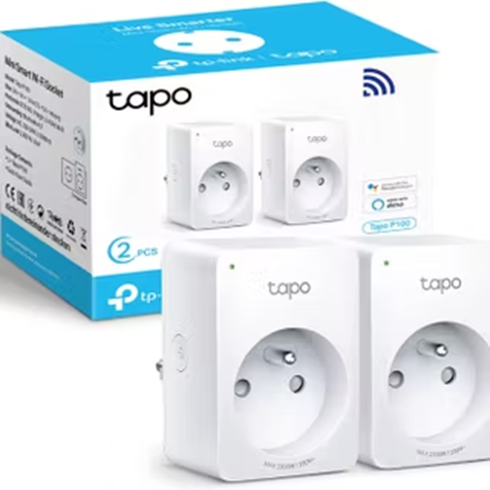 TP-LINK TAPO P100-2 MINI Wi-Fi AKILLI PRİZ 2'Lİ