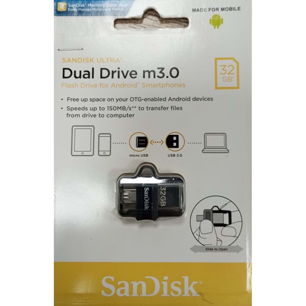 SANDİSK ULTRA DUAL DRİVE M3.0 32 GB FLASH