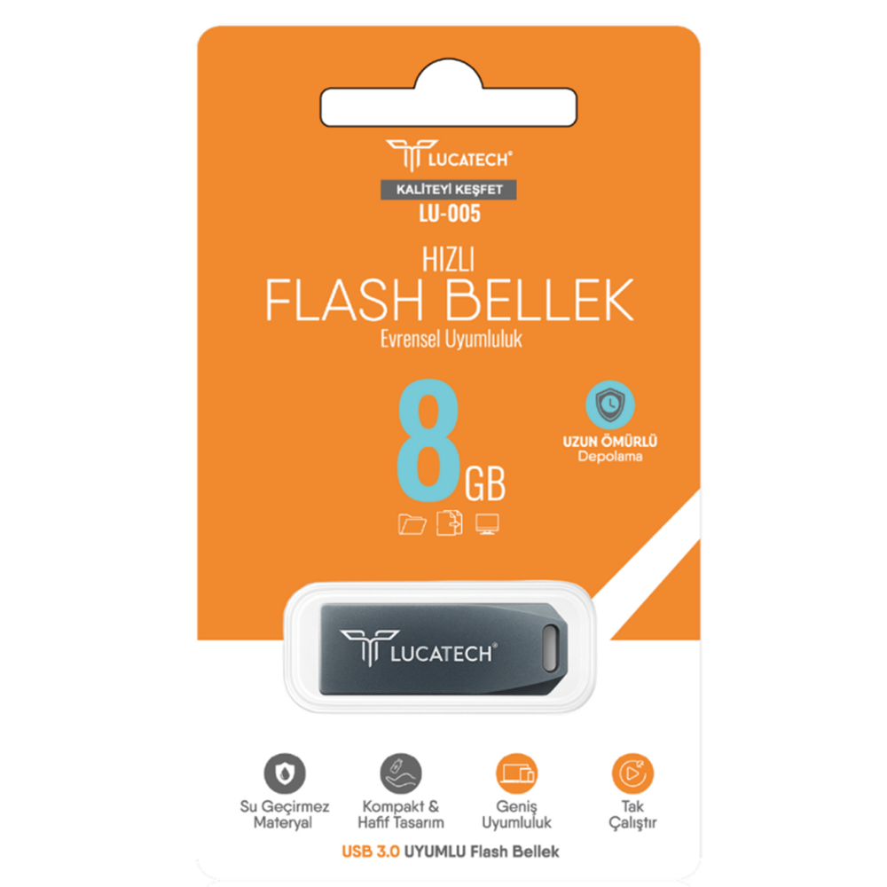 LUCATECH 8GB USB 3.0 FLASH BELLEK