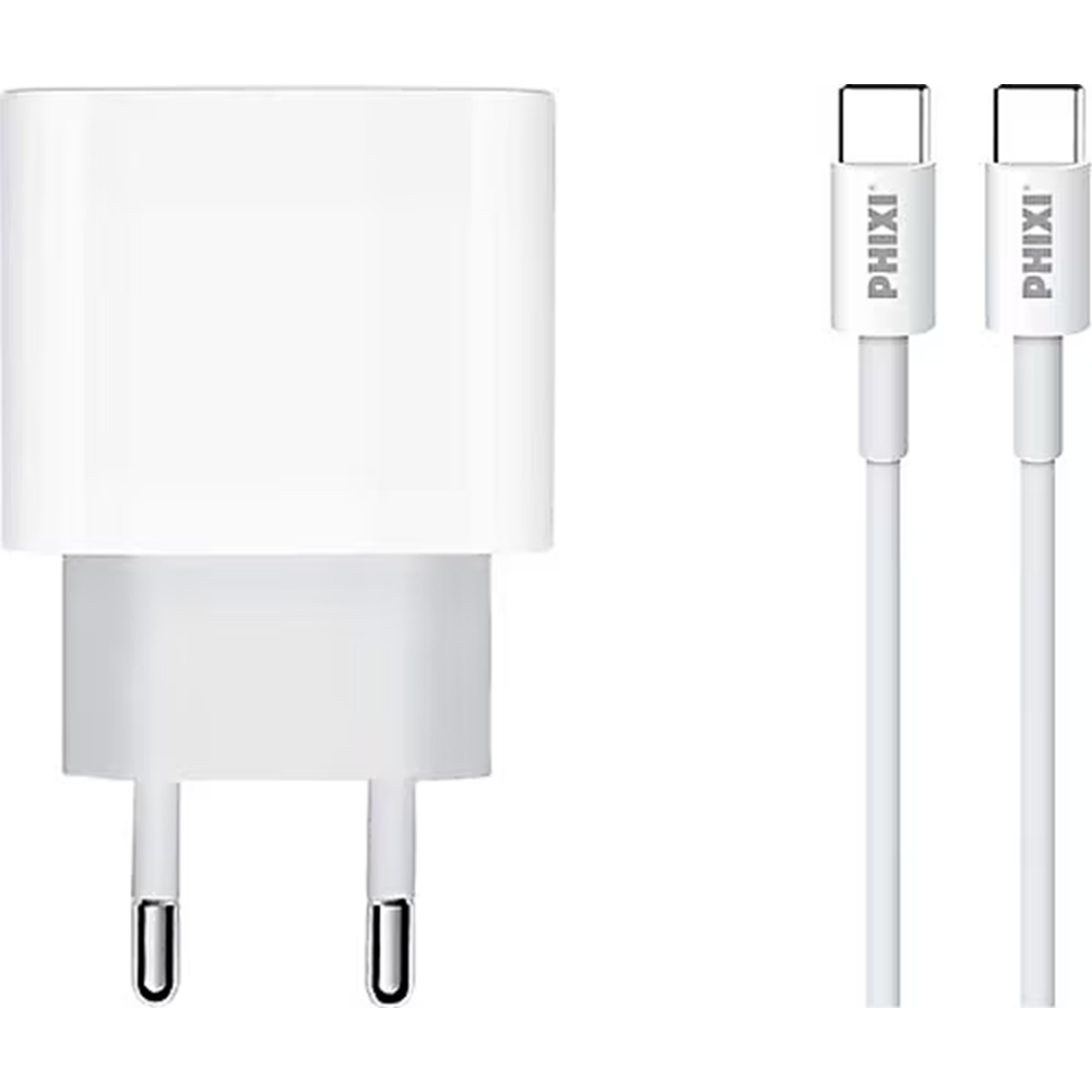 Phixi Force QCH281T PD Destekli 15W Type-C to Type-C USB Kablolu Şarj Cihazı