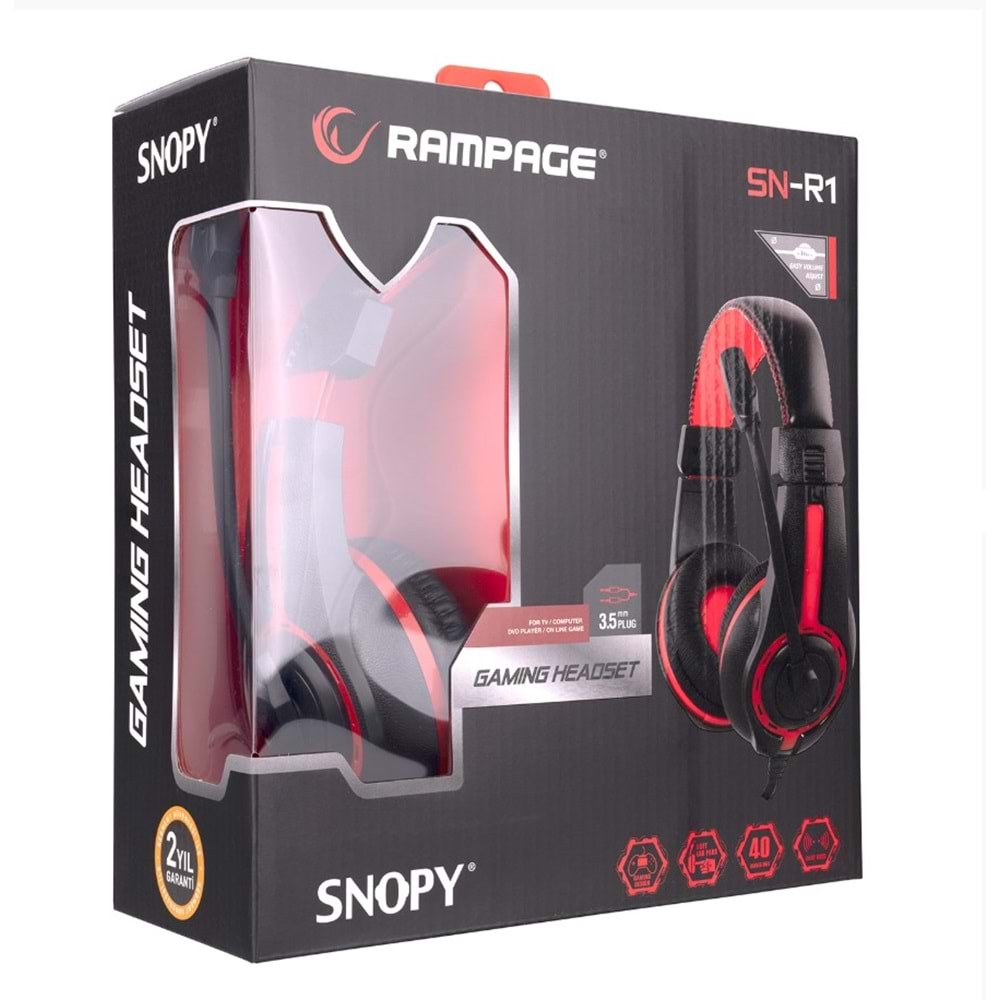 RAMPAGE SN-R1 OYUNCU KULAKLIK SİYAH