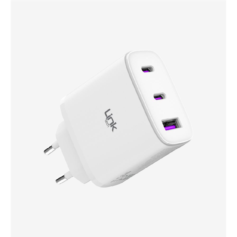 LINK-TECH C317 GÜVENLİ 3 PORTLU 45W HIZLI ŞARJ ADAPTÖRÜ