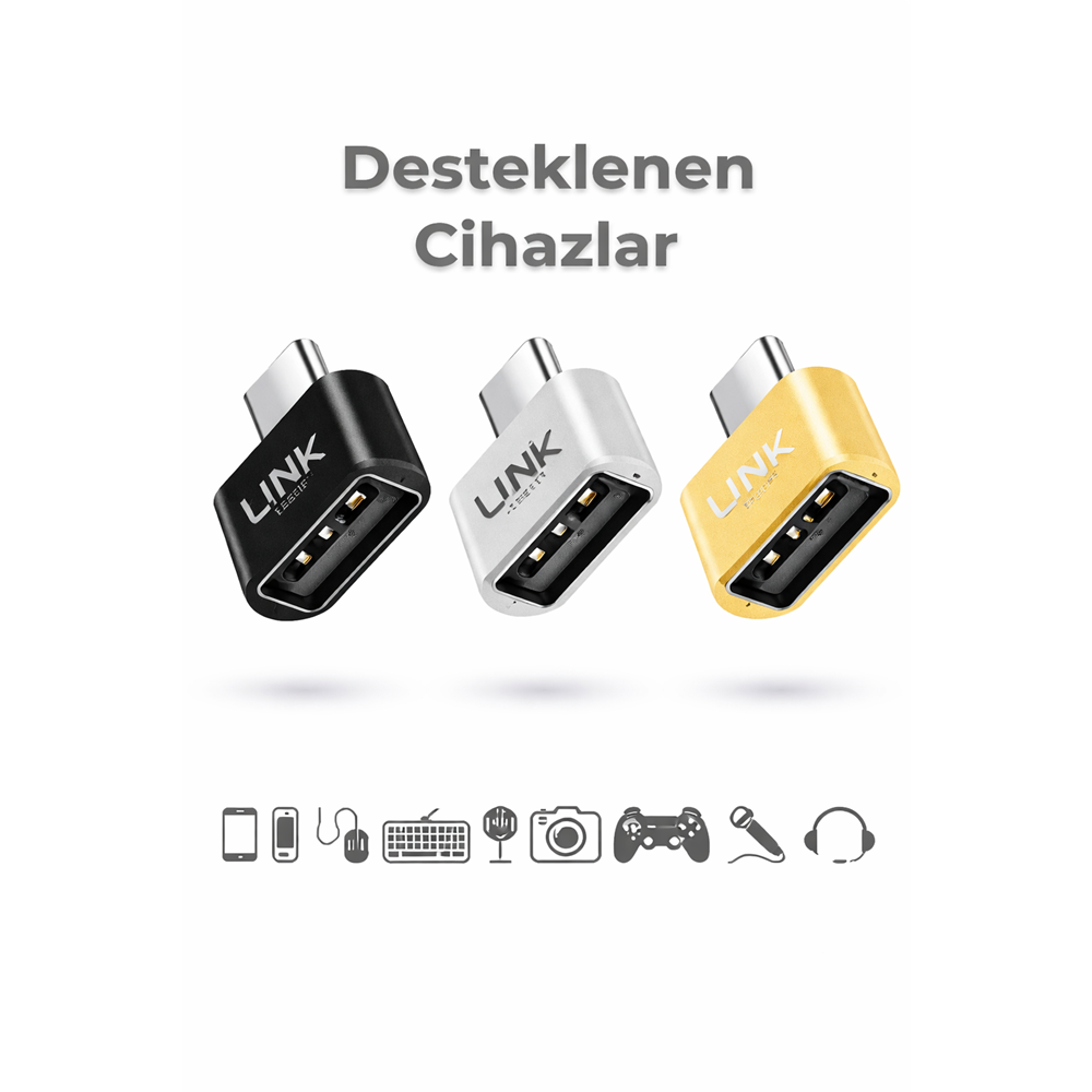 LİNK-TECH O192 TYPE-C METAL OTG GOLD