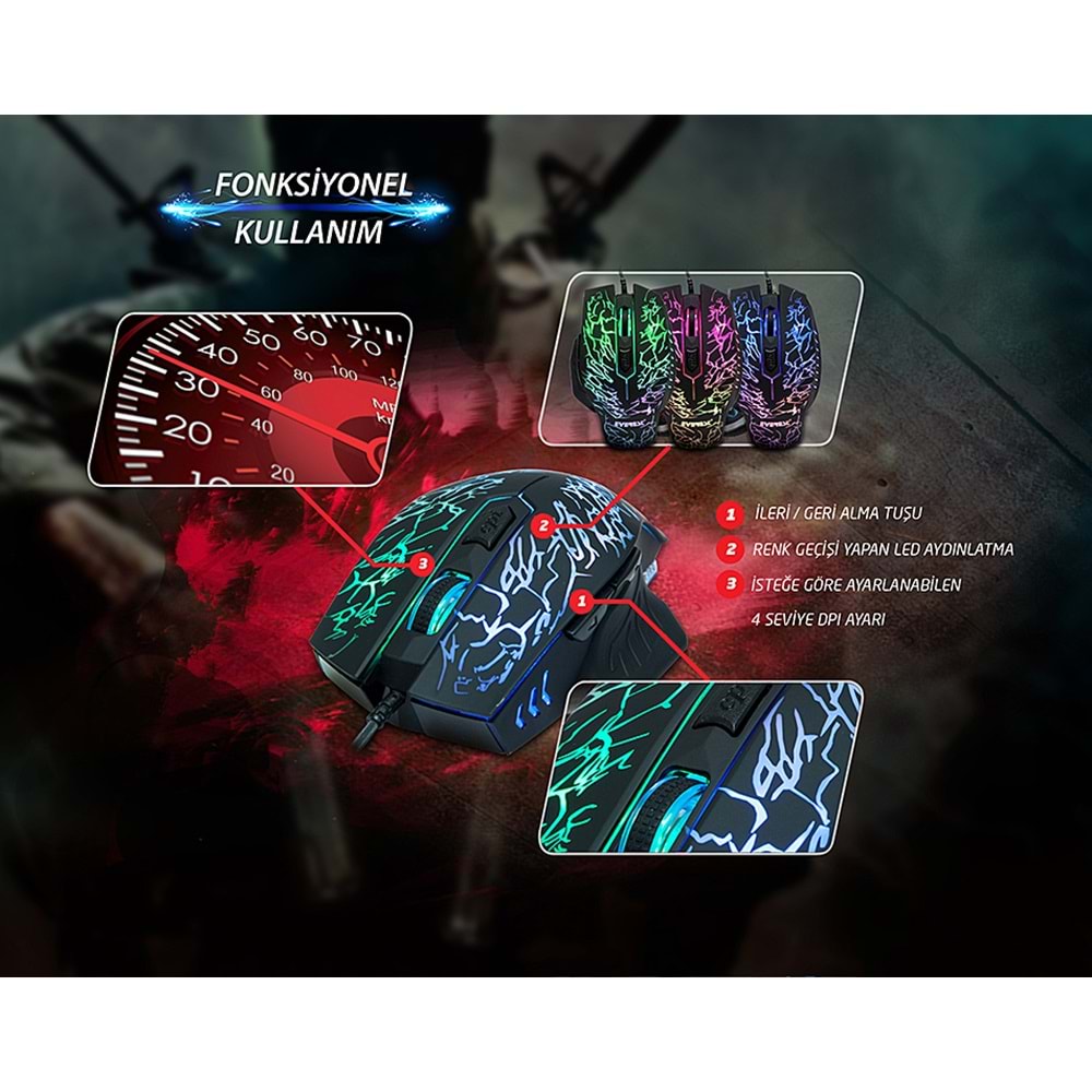 EVEREST SM-700 SIYAH OYUNCU MOUSE