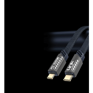 Linktech K472 Mecha Style Type-C to Type-C 100W 120cm Şarj Kablosu Sarı