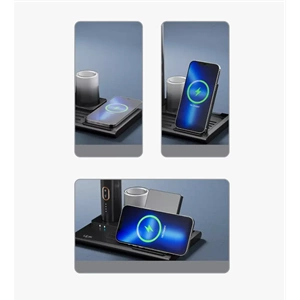 LINK-TECH W798 PREMIUM 3Ü 1 ARADA MASAÜSTÜ TELEFON TUTACAĞI & MAGSAFE WIRELESS ŞARJ ALETİ