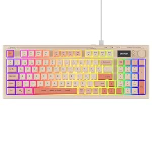 EVEREST KB-79 SLİENT PRO BEJ PEMBE TURUNCU RGB KLAVYE