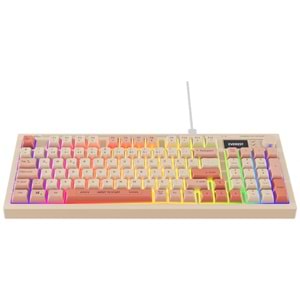 EVEREST KB-79 SLİENT PRO BEJ PEMBE TURUNCU RGB KLAVYE