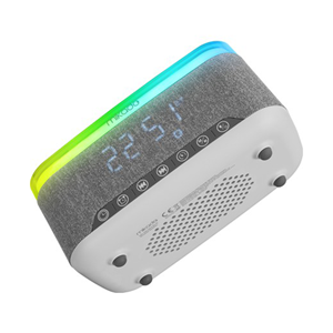 MIKADO MD-W8 1200MAH 10W GRİ BT USB KABLOSUZ ŞARJLI RGB GECE ŞAMBASI ÖZELLİKLİ ALARMLI SAAT SPEAKER