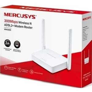 Mercusys MW300D 300 Mbps 2.4GHz ADSL2+ WiFi N Modem Router