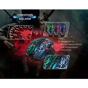 EVEREST SM-700 SIYAH OYUNCU MOUSE