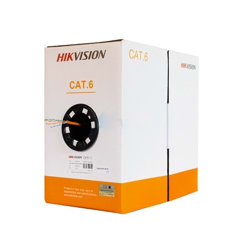 Hikvision DS-1LN6U-G 23AWG, 0,55mm, Saf Bakır U/UTP 305mt CAT6 Kablo (Gri)