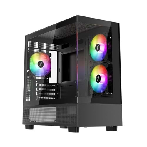 1ST Player MIKU Mİ5 750W 80+ Silver ATX 3.1 ARGB USB 3.0 M-ATX Siyah Kasa