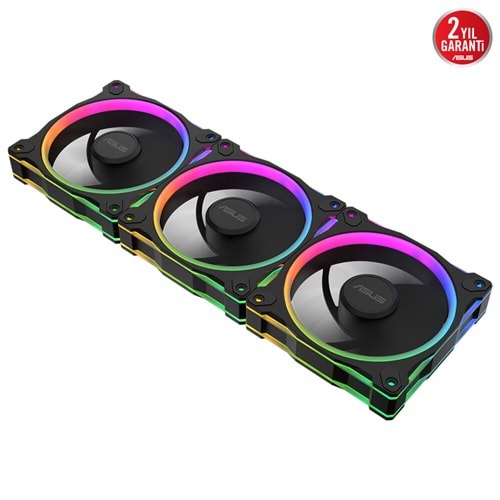 Asus PRIME MR120 ARGB RESERVE BLACK - 28 mm,Aura Sync,Üçlü Paket Kasa Fanı