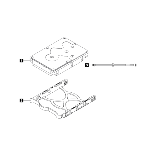 Lenovo Thinksystem 3.5 2TB 7.2K SATA6GB ST50/ST45 Seri NON-HOT SWAP 512N HDD