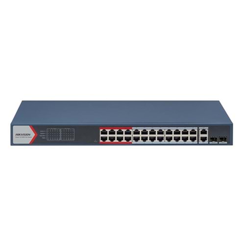 Hikvision DS-3E1326P-EI 24 Port PoE (370W) 10/100Mpps + 2xGB,2xSFP Uplink