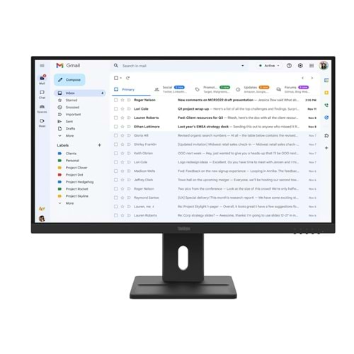 Lenovo 27 E27-40 64BCMAT4TK FullHD 4ms 100Hz Dp/Hdmi/Vga WLED Pivot Monitör (3Y 