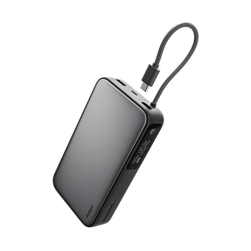 Aukey PB-Y48-GY 100W 20000 mAh PD Dahili Type-C Kablolu Powerbank