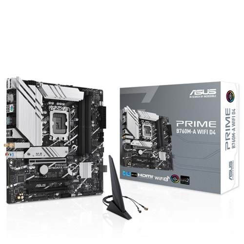 Asus PRIME B760M-A WIFI D4 B760 DDR4 M.2 DP/HDMI PCI 4.0 1700p Anakart