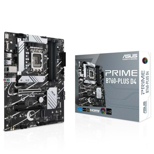 Asus PRIME B760-PLUS D4 B760 DDR4 M.2 DP/HDMI/VGA PCI 5.0 1700p Anakart