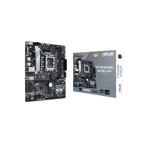 Asus PRIME H610M-A D4-CSM H610 DDDR4 M.2 USB 3.2 DP/HDMI PCI 4.0 1700p Anakart