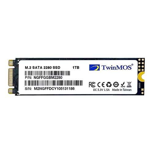 TwinMOS 1TB M.2 2280 SATA3 580-550MB/s (NGFFGGBM2280)